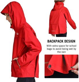 img 2 attached to 🌧️ BALEAF Boys' Waterproof Rain Jacket: Youth Lightweight Windbreaker for Outdoor Activities with Hood - Ideal for Cycling and Rainy Days