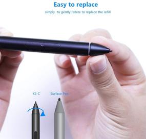 img 2 attached to 🖊️ Black Stylus Pen for HP Tilt/Pavilion x360/Spectre X360/Envy X360/ Spectre x2/Envy x2 Laptops - Enhanced Inking with Specified Stylus Pen Protocol