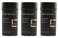 every man jack sandalwood deodorant stick (3 ounce, pack of 3): long-lasting odor protection for men logo