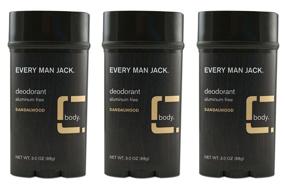 img 1 attached to Every Man Jack Sandalwood Deodorant Stick (3 Ounce, Pack Of 3): Long-lasting Odor Protection for Men