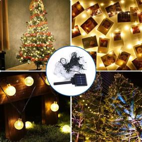 img 1 attached to 🌞 ZJLHGW LED Solar String Lights: 50 Waterproof Globe Lamps with 8 Lighting Modes for Camping, Porch, Backyard, Christmas Decor (Warm White)