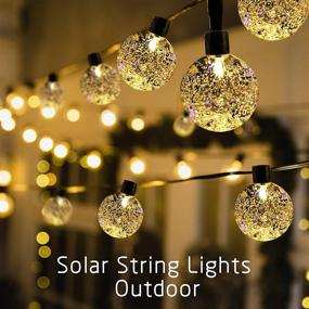 img 2 attached to 🌞 ZJLHGW LED Solar String Lights: 50 Waterproof Globe Lamps with 8 Lighting Modes for Camping, Porch, Backyard, Christmas Decor (Warm White)