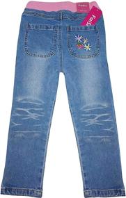 img 2 attached to 👖 FaiSky Girls' Pants & Capris: Little Cartoon Pattern Embroidery Clothing