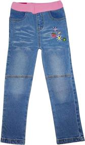 img 3 attached to 👖 FaiSky Girls' Pants & Capris: Little Cartoon Pattern Embroidery Clothing