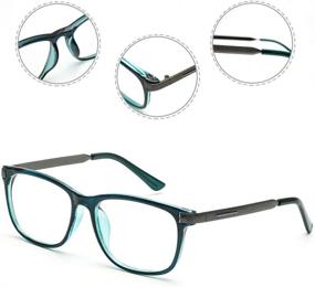 img 2 attached to 👓 Somaer Blue Light Computer Glasses (UV Protection, Transparent Lens) - Anti-Blue Light/Blue Ray/Eyestrain Computer Reading Gaming Glasses for Men Women (No Magnification, Transparent Blue) – Enhanced SEO