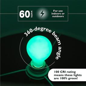 img 2 attached to 🌈 Colorful Light Bulbs - 60W Blue Green Red Bulbs - Heat Resistant Ceramic Bulb - 120V E26 Base - GoodBulb (Green, 2 Pack)