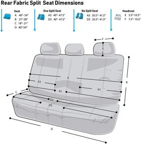 img 1 attached to 🌲 FH Group Camouflage Split Bench Seat Cover: Dark Camo Design for Trucks, SUVs, and Vans - Universal Fit