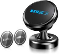 📱 meidi magnetic phone car mount: 360°rotation dashboard cell phone holder for iphone x, galaxy s8, gps and more (black) logo