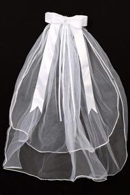 img 1 attached to 👑 Sparkling Rhinestone Crown Veils for Girls' First Holy Communion - iGirlDress
