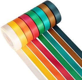 img 3 attached to 🎀 Humphrey's Craft 8 Colored Satin Ribbon Pack- 3/8'' x 5 Yards each- 40 Yards Total for DIY Crafts, Embellishments, Sewing, Gift Wrapping, Hair Bows, Wedding Decor