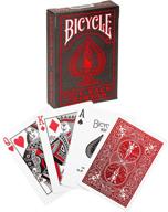 🚴 metalluxe red bicycle playing cards: elevate your game with stunning metallic design! logo