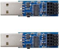 stemedu 2pcs usb to esp8266 adapter module esp-01 prog esp-01s programmer downloader with reset button and easy ch340c driver logo