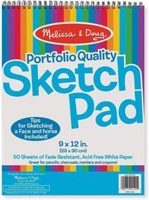 img 4 attached to 🎨 Melissa & Doug Sketch Pad (9"x12") - Ideal Artistic Canvas for Creative Inspiration