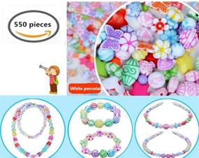 img 1 attached to 🌈 Personalized Children's Alphabet Necklace Bracelets - Colorful Accessories