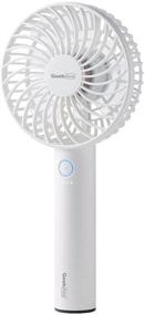 img 4 attached to 🌀 White 4 inch Portable Fan with a Powerful and Whisper-quiet Brushless Motor, Rechargeable