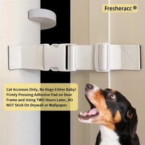 img 2 attached to 🚪 FresherAcc 2 Packs Adjustable Door Strap Latch Lock: Keep Dogs Out of Litter Box Room and Cat Feeder, No Damage to Door Frame