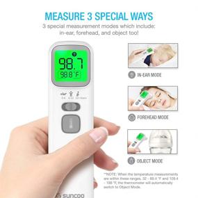 img 2 attached to SUNCOO Digital Infrared Thermometer: 3-in-1 Touchless Smart IF Technology for Fast and Accurate Temperature Detection in Kids and Adults – Ideal for Home Use
