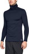men's under armour fitted coldgear funnel neck logo