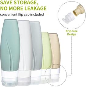 img 3 attached to Silicone Squeezable TSA Approved Bottles Set Accessories Conditioner