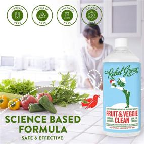 img 3 attached to 🌿 Rebel Green Natural Produce Wash - Plant-Based Fruit & Veggie Wash - No Aftertaste - Sustainable 34oz Refill Bottle