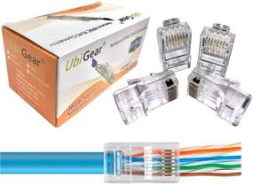 img 3 attached to 🔌 UbiGear 100 шт. Кабель сети CAT6 RJ45 23 AWG с проходным модульным разъемом и с золотистым покрытием на коннекторе 8P8C