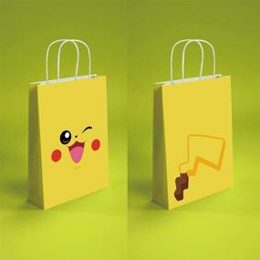 img 1 attached to 16 Pieces Pocket Monster Themed Gift Bags for Game Enthusiasts – Party Supplies and Decorations for Kids and Adults Birthdays – Ideal Party Favors