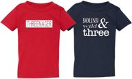 🎂 cute 3rd birthday tee shirt set for little toddler boys: 'threenager' & 'young, wild, three' – 2-pack logo