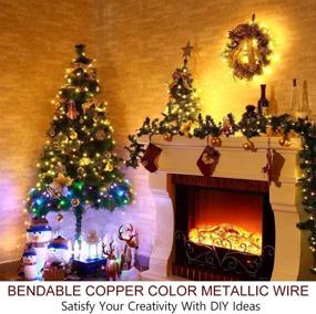 img 1 attached to 🎄 Bright Zeal 66 Ft 200 LED Christmas Fairy Lights Battery Operated with Timer - Indoor/Outdoor Waterproof Copper Wire String Lights for a Magical Winter Wonderland