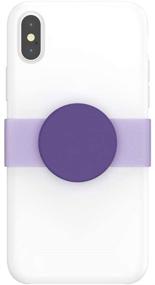 img 3 attached to Улучшенный чехол из силикона для iPhone X и XS Apple - яркий фиолетовый с PopSockets PopGrip Slide.