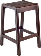 winsome wood 94114-ww alicante stool, walnut: stylish seating with timeless charm logo