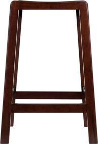 img 2 attached to Winsome Wood 94114-WW Alicante Stool, Walnut: Stylish Seating with Timeless Charm