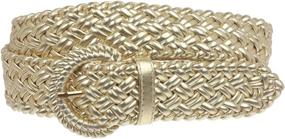 img 1 attached to Inch Wide Metallic Braided Woven