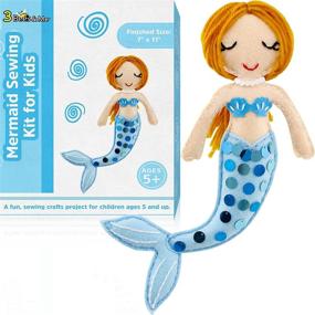 img 4 attached to 🐝 Buzzing with Creativity: Bees Me Mermaid Sewing Kit for Kids