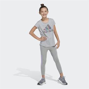 img 2 attached to Adidas Stripe Jogger Tights Leggings Girls' Clothing