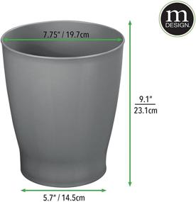 img 1 attached to MDesign Wastebasket Container Bathrooms Kitchens Bath