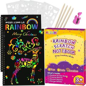 img 4 attached to 🌈 Pigipigi Rainbow Scratch Paper Kids: Unleash Your Child's Creative Potential!