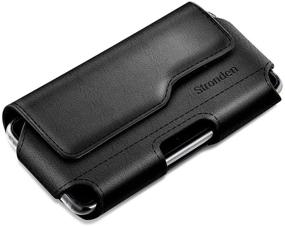 img 2 attached to Leather Holster Case with Clip for Samsung Galaxy S10 S9 S8 - Compatible with Otterbox Symmetry Case - Belt Phone Holder