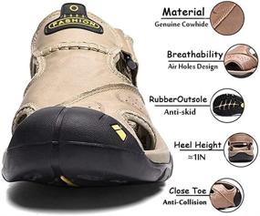 img 3 attached to Visionreast Leather Waterproof Athletic Fisherman Men's Shoes