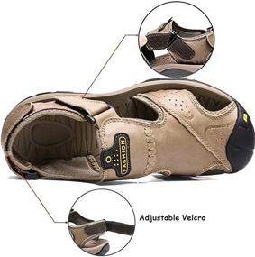 img 2 attached to Visionreast Leather Waterproof Athletic Fisherman Men's Shoes