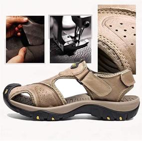 img 1 attached to Visionreast Leather Waterproof Athletic Fisherman Men's Shoes