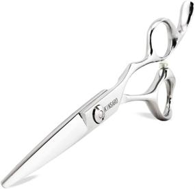 img 4 attached to 🔪 Professional 5.5" Barber Scissors, Hair Shears made with Japan 440C Silvery Convex Blades - Kinsaro Cutting Shears