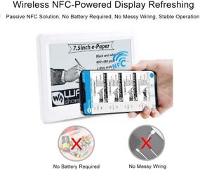 img 2 attached to 🔌 Waveshare 7.5-дюймовый пассивный NFC-дисплей электронной бумаги: Без батареи, беспроводная передача питания и данных