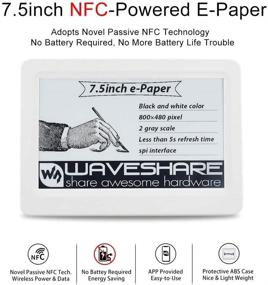 img 3 attached to 🔌 Waveshare 7.5-дюймовый пассивный NFC-дисплей электронной бумаги: Без батареи, беспроводная передача питания и данных