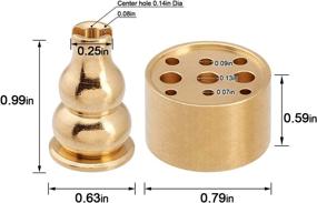 img 2 attached to 🔥 OIIKI 3-in-1 Incense Burner: 6.7" Brass Holder, Alloy Cone Ash Catcher for Indoor & Outdoor Use