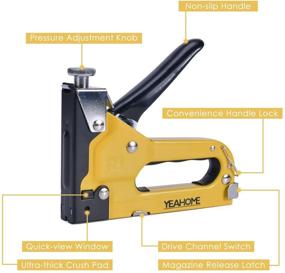 img 3 attached to YEAHOME Heavy Duty 4-in-1 Upholstery Staple Gun with 4000 Staples - Manual Brad Nailer & Power Adjustment - Ideal for DIY Decoration Projects