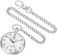 ⌚ stainless quartz pocket men's watches by charles hubert paris logo