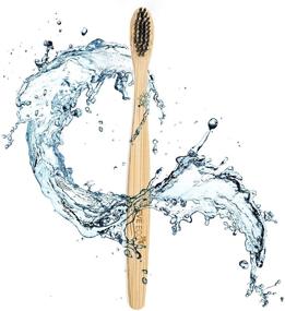 img 3 attached to EveEco Bamboo Toothbrush: 4 Count I Soft Bristles I Best for Sensitive Gums I Charcoal Infused I Vegan I Natural Wood I BPA Free I Recyclable I Compostable I Biodegradable