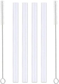 img 1 attached to 🥤 FavorGear Replacement Straws for CamelBak Eddy Kids 12oz Water Bottle – Set of 4 BPA-FREE Straws and 2 Cleaning Brushes