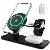 ⚡️ anpules 3 in 1 magnetic wireless charger station: fast charging stand for iphone 13 pro max/mini/12 series, airpods2, iwatch series - pd 18w adapter included logo