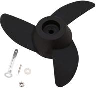 🚤 u-bcoo 3-blade electric outboard motor prop, black - mount accessories for 55lb, 62lb, 86lb trolling motors логотип
